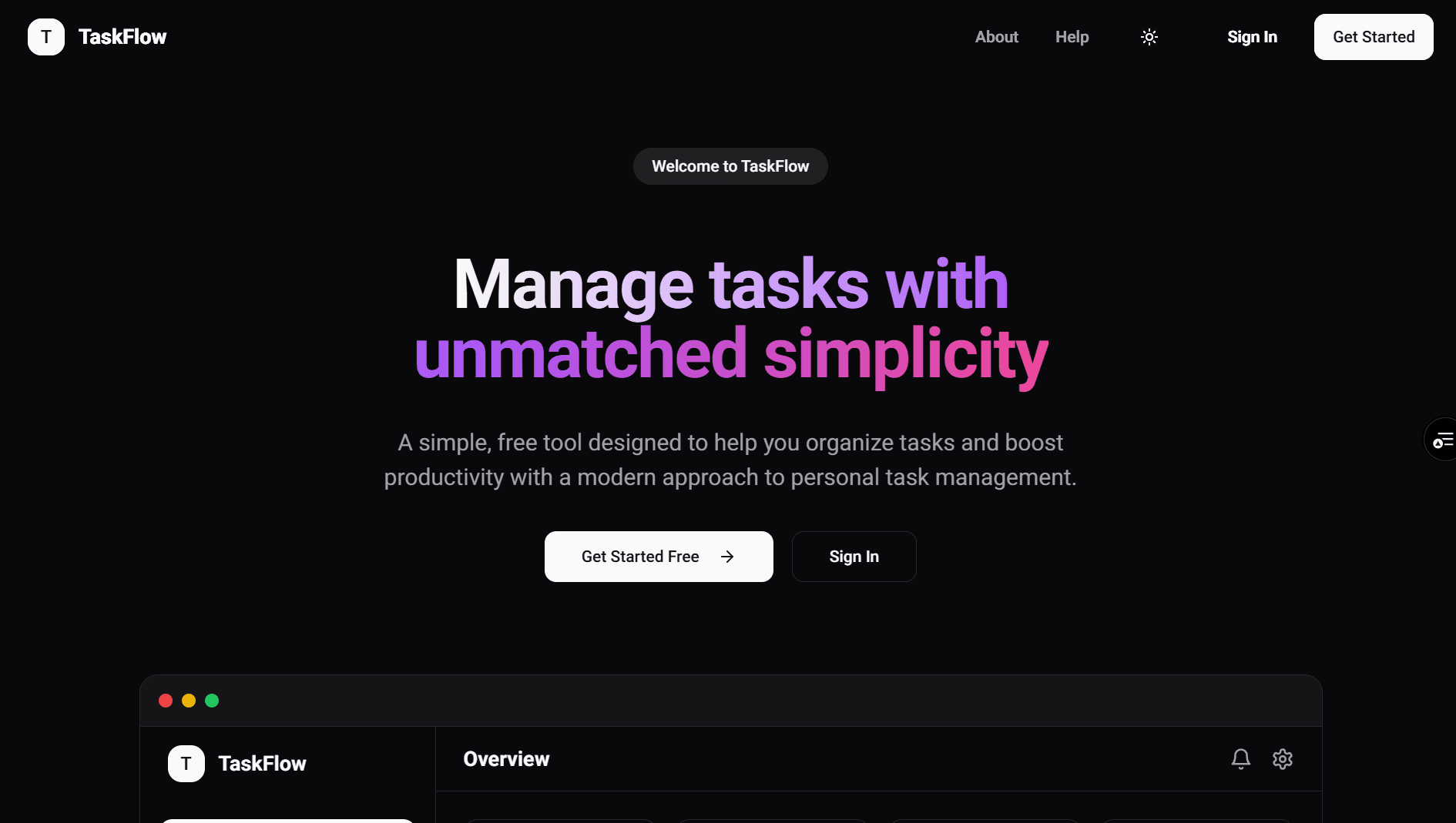 Task Management Dashboard screenshot